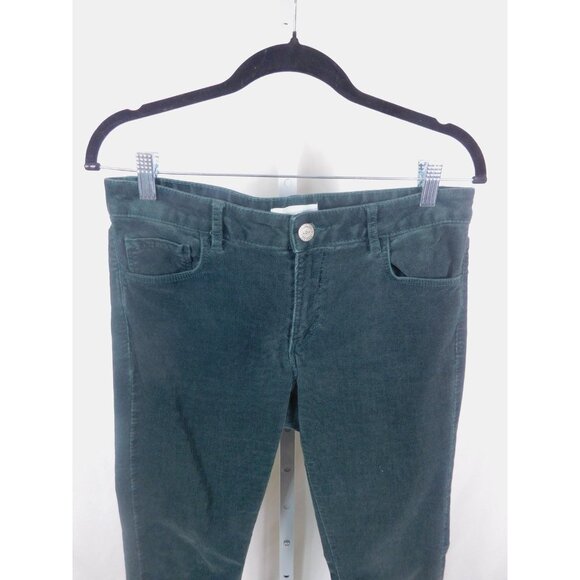 LOFT Curvy Skinny Corduroy Pants Dark Teal Stretch 5-Pocket 4/27 Wicca Vibe - Picture 2 of 12